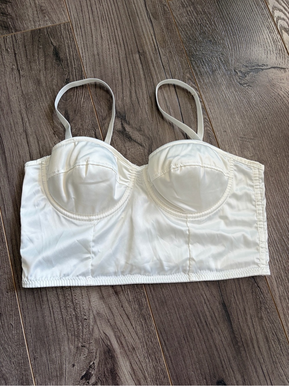 3/$30 White Satin bustier